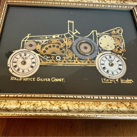 L Kersh of London Horological Collage Art Signed Big Ben Locomotive  Rolls Royce - Picture 13 of 14